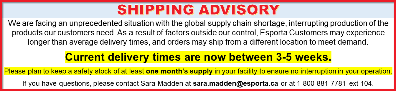 Shipping Advisory